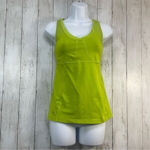 Athleta Neon Green Tank/Bra Top XS/S